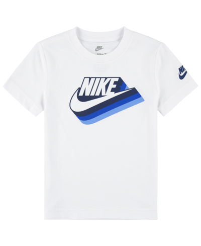 Shop Nike Toddler Boys Gradient Futura Short Sleeves T-shirt In White