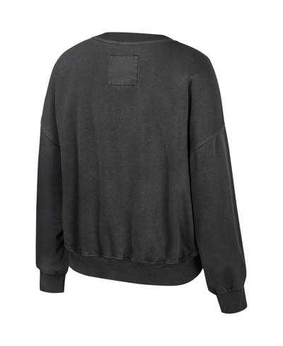 Shop Colosseum Women's  Black Colorado Buffaloes Audrey Washed Pullover Sweatshirt