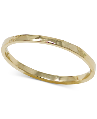 Shop Jac + Jo By Anzie Hammered Narrow Stack Ring In 14k Gold