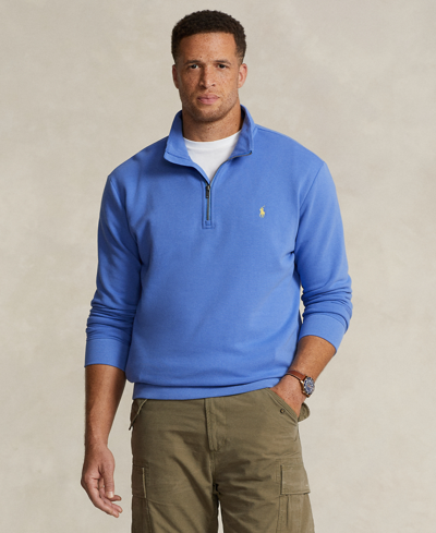 Shop Polo Ralph Lauren Men's Big & Tall Fleece Sweatshirt In Summer Blue