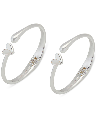 Shop Lucky Brand Silver-tone 2-pc. Set Heart Cuff Bracelets