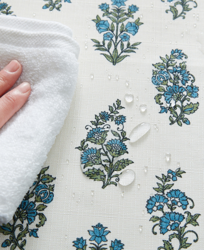 Elrene Tropez Block Print Stain Water Resistant Indoor And Outdoor Tablecloth, 60" X 84" Rectangle In Multi