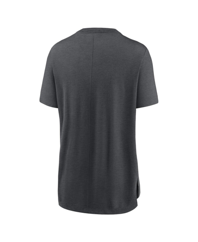 Nike Women's  Heather Charcoal Miami Marlins Authentic Collection Early Work Tri-blend T-shirt In Heather Charcoal