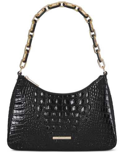 Shop Brahmin Mod Esme Leather Shoulder Bag In Black Melbourne