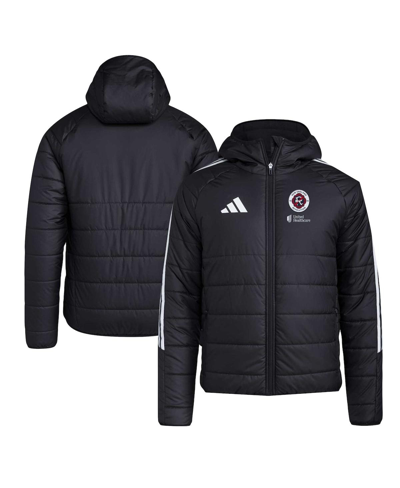 Shop Adidas Originals Men's Adidas Black New England Revolution Tiro 24 Full-zip Winter Hoodie Jacket
