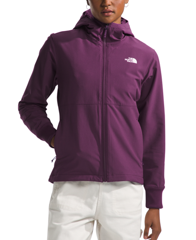 Shop The North Face Women's Shelbe Raschel Zip-front Fleece-lined Hoodie In Black Currant Purple