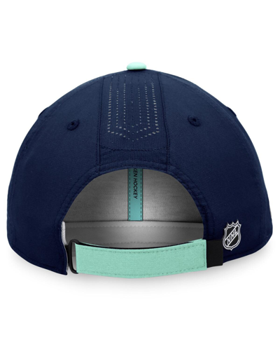 Shop Fanatics Men's  Deep Sea Blue Seattle Kraken Authentic Pro Rink Pinnacle Adjustable Hat