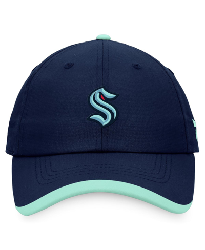 Fanatics Branded Deep Sea Blue Seattle Kraken Authentic Pro Rink Pinnacle Adjustable Hat In Deep Sea Blue