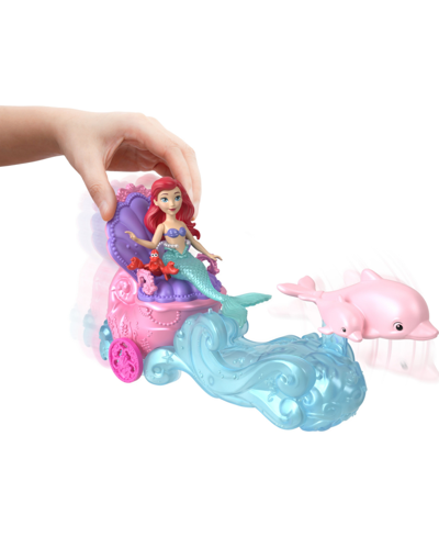 Shop Disney Princess Mermaid Ariel Small Doll & Rolling Chariot Friend In No Color