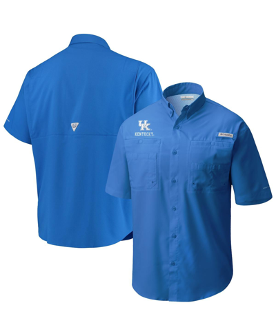 Columbia Men's  Royal Kentucky Wildcats Big And Tall Collegiate Tamiami Button-down Shirt In Royal