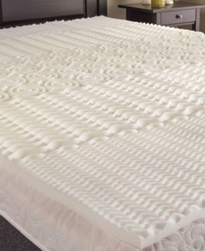 Shop Peaceful Dreams 5 Zone 1.5 Conventional Foam Mattress Topper In White