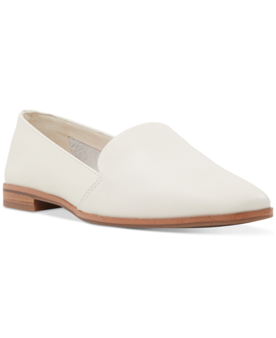 Shop Aldo Women's Veadith Almond Toe Slip-on Flat Loafers In White