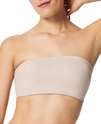 Shop Spanx Women's Pull-on Smoothing Bandeau Bra 30112r In Champagne Beige