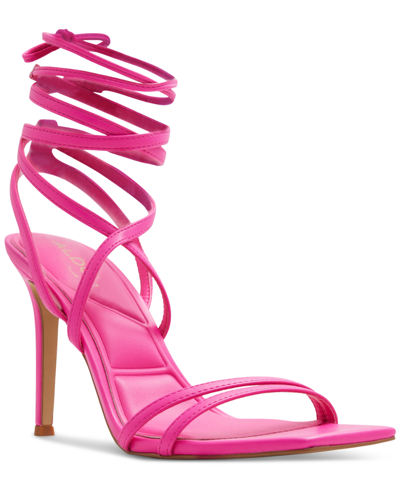 Shop Aldo Women's Phaeddra Strappy Stiletto Dress Sandals In Bright Pink
