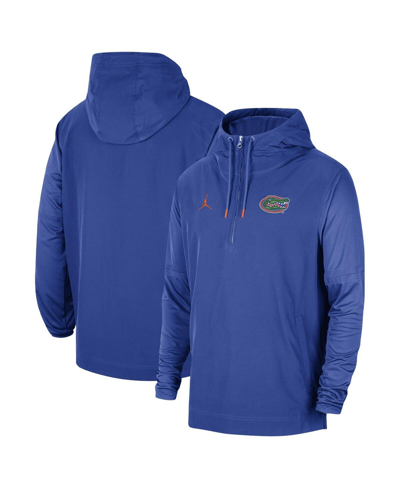 Shop Jordan Men's  Royal Florida Gators Player Half-zip Jacket