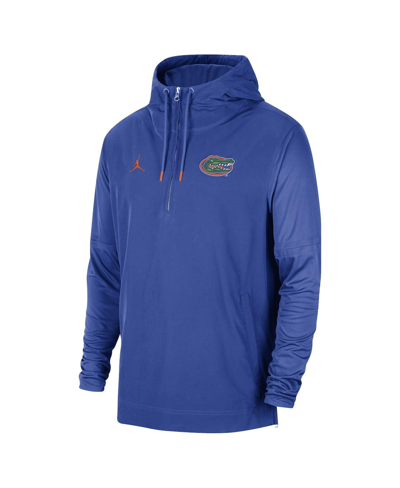 Shop Jordan Men's  Royal Florida Gators Player Half-zip Jacket