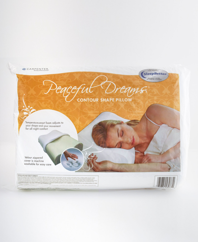 Peaceful Dreams Memory Foam Pillow, Contour In White