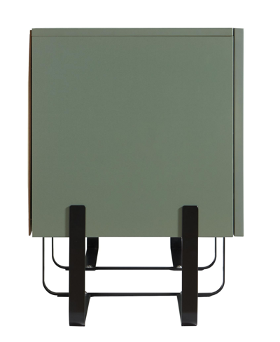 Furniture Of America 60" Mdf Milo Modern Composite Three Cabinet Tv Stand In Sage Green,black