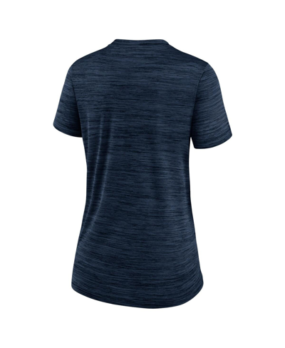 Nike Women's  Navy Atlanta Braves Authentic Collection Velocity Practice Performance V-neck T-shirt In Navy