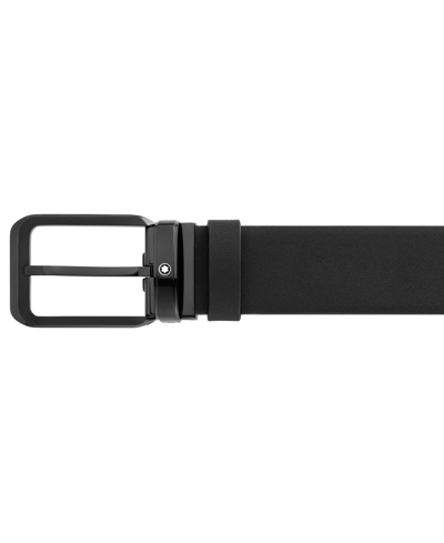Shop Montblanc Men's Reversible Leather Pvd Belt In Black