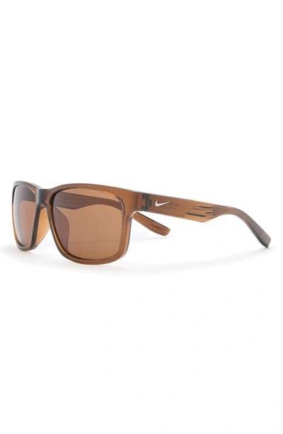 Shop Nike Cruiser 59mm Square Sunglasses In Oak Brown