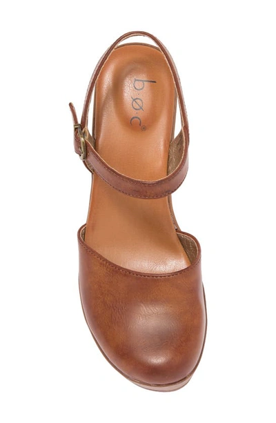 Shop B O C Dalia Platform Clog Sandal In Dark Tan