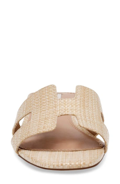 Steven New York Hutchy Croc Embossed Sandal In Raffia