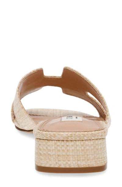 Steven New York Hutchy Croc Embossed Sandal In Raffia