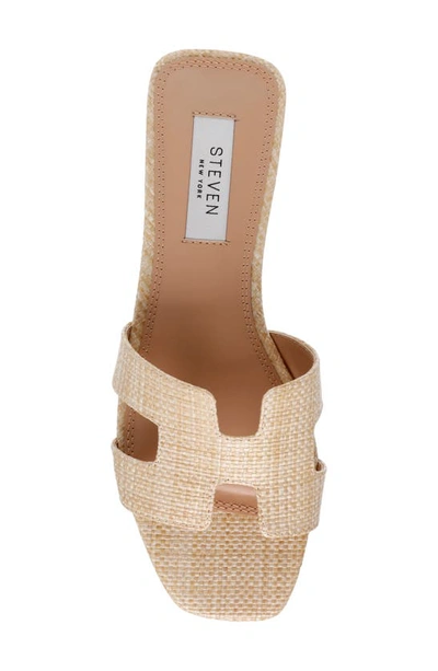 Steven New York Hutchy Croc Embossed Sandal In Raffia