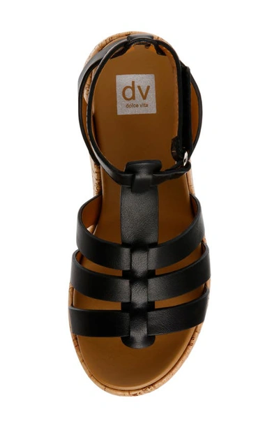 Shop Dolce Vita Dv By  Kids' Ankle Strap Cork Sandal In Black