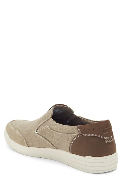 Nunn Bush Men's Kore City Walk Athletic Style Canvas Slip-on Loafer In Stone Canvas