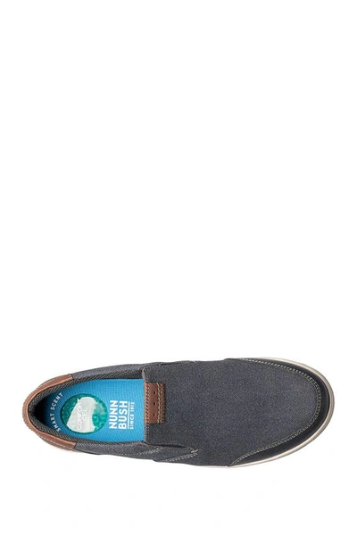 Nunn Bush Kore City Walk Canvas Moc Toe Slip-on Sneaker In Dark Blue Canvas