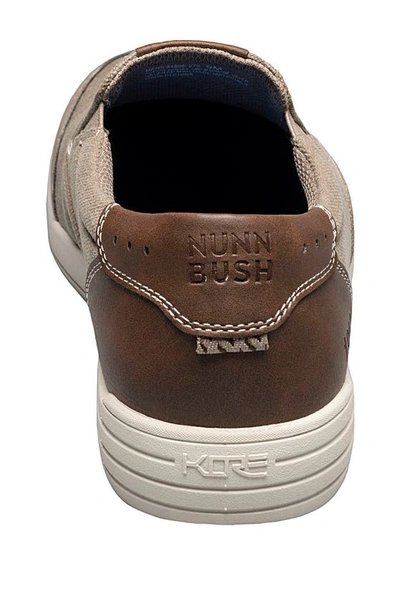 Nunn Bush Men's Kore City Walk Athletic Style Canvas Slip-on Loafer In Stone Canvas