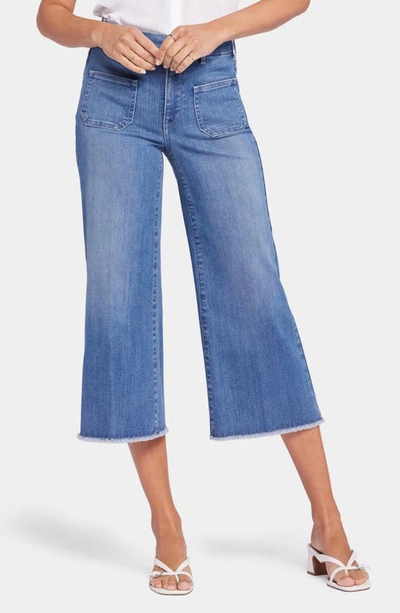 Shop Nydj Patchie Major Wide Leg Capri Jeans In Compass