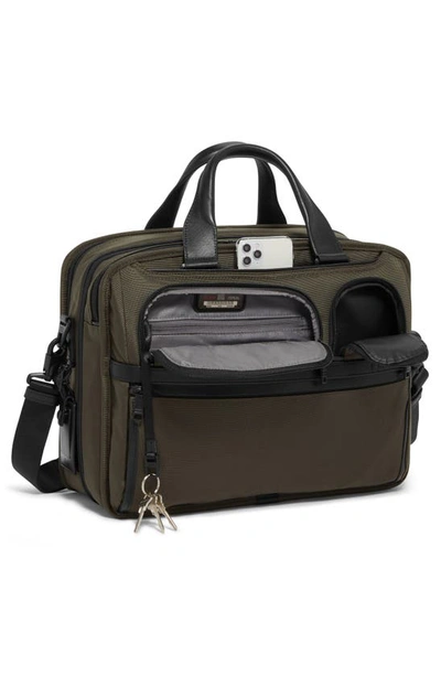 Shop Tumi Alpha Expandable Laptop Briefcase In Olive Night
