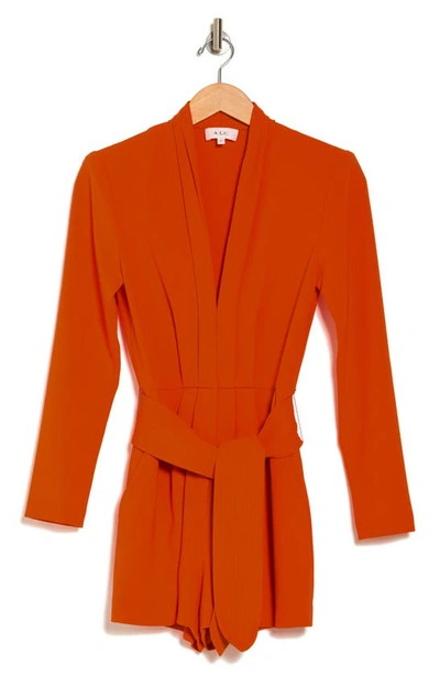 Shop A.l.c Heston Tie Front Jumpsuit In Vivid Orange