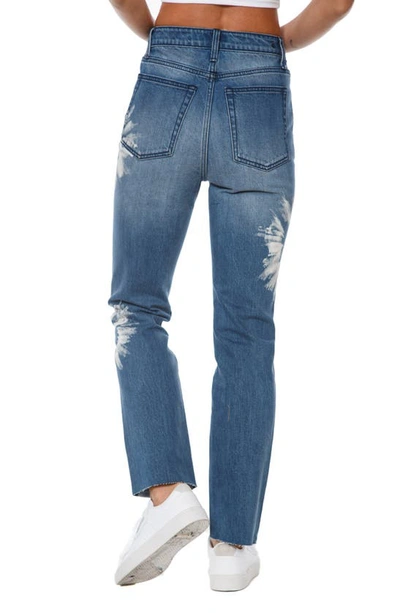 Shop Juicy Couture Venice High Rise Straight Leg Jeans In Medium Wash