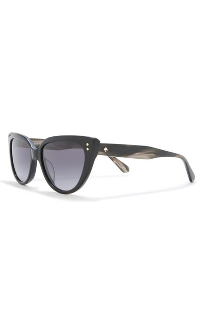 Shop Kate Spade 53mm Alijah Cat Eye Sunglasses In Black