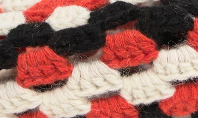 Shop Ganni Lambswool Crochet Beret In Orangedotcom