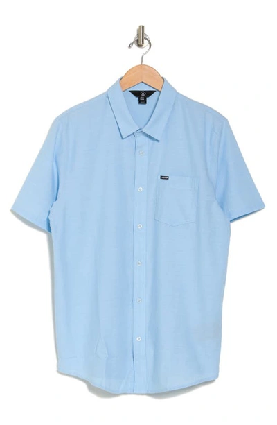 Shop Volcom Orion Short Sleeve Shirt In Aquamarine
