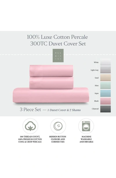 Ella Jayne Home 300 Thread Count Cottonduvet Cover & Sham Set In Blush