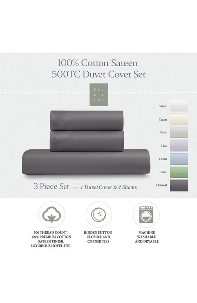 Shop Ella Jayne Home 500 Thread Count Cotton Duvet Cover & Sham Set In Charcoal