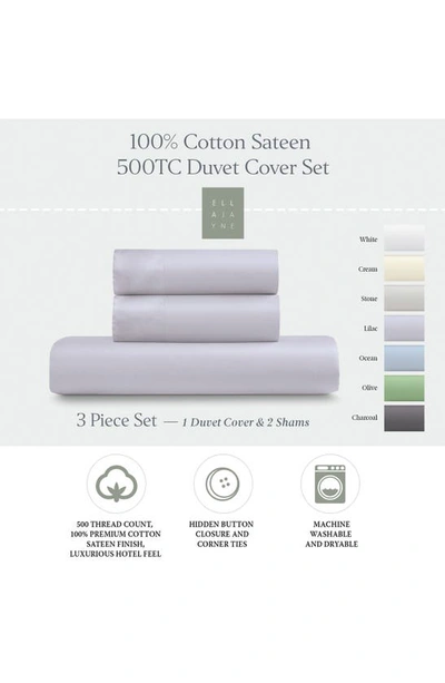 Shop Ella Jayne Home 500 Thread Count Cotton Duvet Cover & Sham Set In Lilac