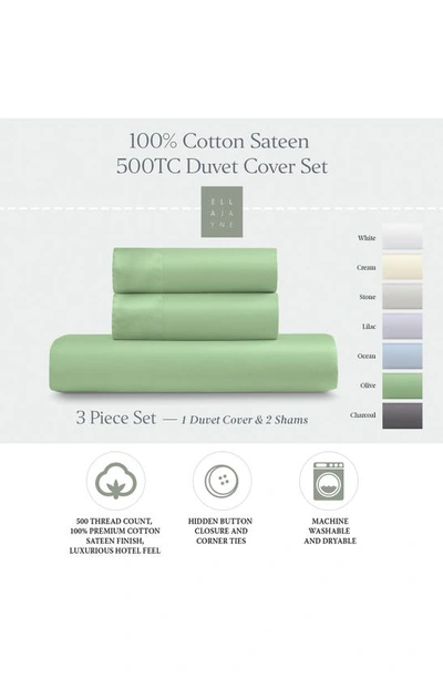 Shop Ella Jayne Home 500 Thread Count Cotton Duvet Cover & Sham Set In Olive