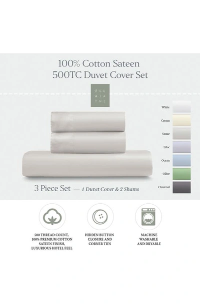 Shop Ella Jayne Home 500 Thread Count Cotton Duvet Cover & Sham Set In Stone