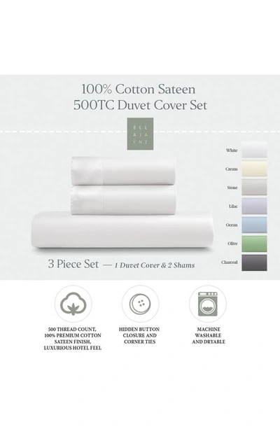 Shop Ella Jayne Home 500 Thread Count Cotton Duvet Cover & Sham Set In White