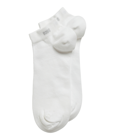 Shop Hugo Boss Boss Men's Ankle-length Socks, Pack Of 2 In White