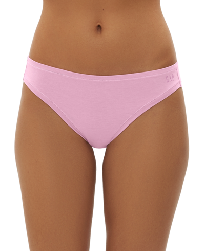 Gap Organic Stretch Cotton High Rise Bikini In Pink Lavender