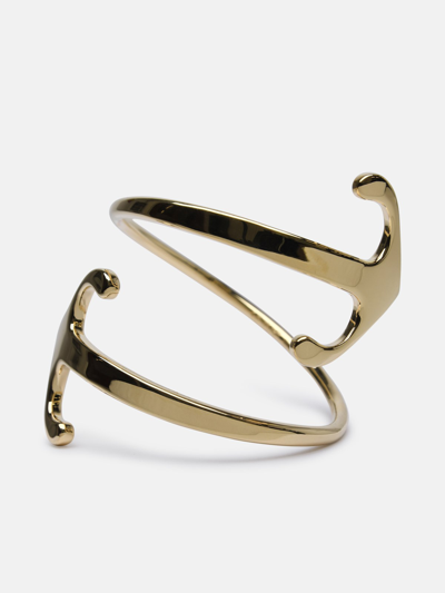 Shop Off-white 'mono Arrow' Gold Brass Bracelet