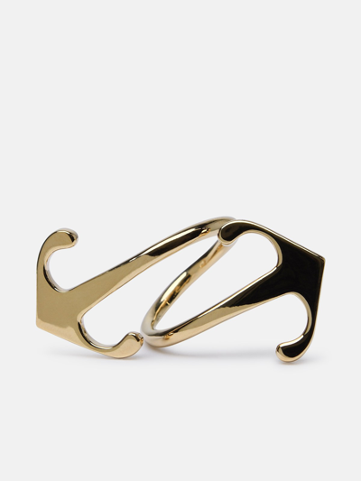 Shop Off-white 'mono Arrow' Gold Brass Ring